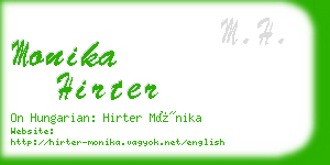 monika hirter business card